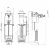Арматура для бачка сливная/наливная боковое подключение кнопка белый 1/реж универсал АНИ Пласт WC8010