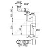 Сифон для умывальника/кухонной мойки 1 1/2"/1 1/4"x40 скрытый монтаж без выпуска Alca Plast A873