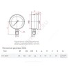 Манометр гидрозаполненный ТМ-320P.10 радиальный Дк63мм 0-1,0 МПа G1/4" глицерин Росма 00000025551