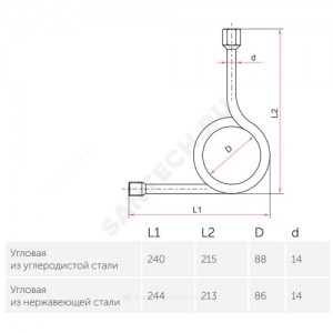 Устройство отборное сталь угловое G1/2" ВР/НР Росма 00000003127