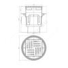 Трап регулируемый с гидрозатвором Дн 110 с нержавеющей решёткой 150х150мм вертикальный выпуск АНИ Пласт TA1712