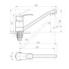 Смеситель для кухонной мойки ПСМ-425-КТ/023 одноручный Профсан