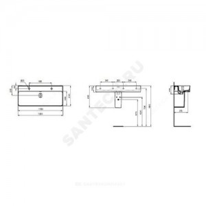 Умывальник подвесной STRADA II 120 2 отверстия п/смес белый Ideal Standard T359501