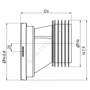 Манжета для унитаза эксцентрическая жесткая 110мм АНИ Пласт W0220