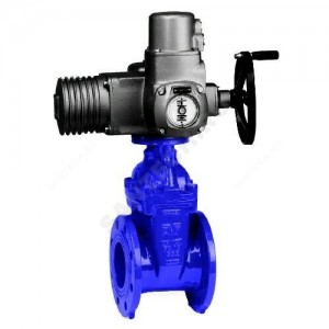Задвижка чугун 15/42 обрезиненный клин Ду 250 Ру10 фл с эл/приводом Auma NORM AVK