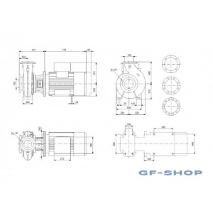 Насос консольно-моноблочный Grundfos NB 125-400/392 A-F2-A-E-BAQE