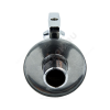 Кран шаровой латунный бытовой хром угловой 1042 G1/2"х3/4" Ру10 НР редуцированный бабочка Aquasfera 1042-02
