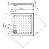 Поддон акрил квадрат Nova Square 900х900х150 с противоскользящим покрытием Мирсант УТ000040699