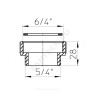 Кольцо PP с резьбой для перехода с 6/4" на 5/4" HL HL12.3