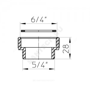 Кольцо PP с резьбой для перехода с 6/4" на 5/4" HL HL12.3