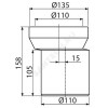 Труба фановая для унитаза 110мм L=158мм для пластиковых труб, смещенная Alca Plast A92