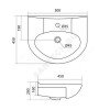 Умывальник мебельный Канны 50 белый Santek 1.WH11.0.243