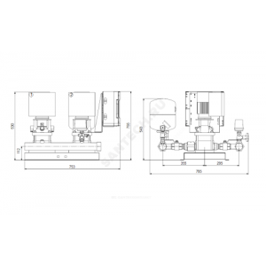 Установка повышения давления Hydro Multi-E 2 CRE 5-2 Grundfos 98486553