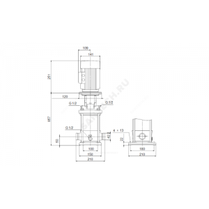 Насос многоступенчатый вертикальный CRN1S-36 A-P-G-V-HQQV PN25 3х220-240/380-415В/50 Гц Grundfos 96516102