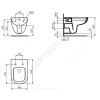 Унитаз подвесной TEMPO Rimless без сиденья Ideal Standard T040501