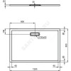 Поддон душевой акрил прямоугольный ULTRAFLAT NEW 1000х800х25 белый Ideal Standard T446801 .