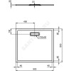 Поддон душевой акрил прямоугольный ULTRAFLAT NEW 1000х800х25 белый Ideal Standard T446801 .