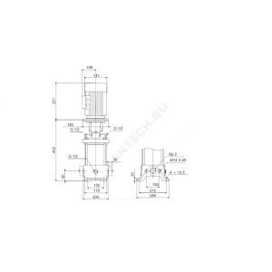 Насос многоступенчатый вертикальный CR15-01 A-A-A-E-HQQE PN10 3х220-240/380-415В/50 Гц Grundfos 96501710