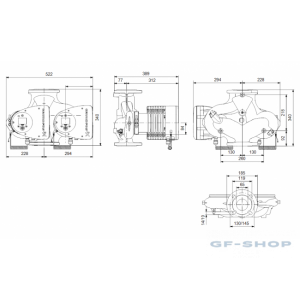 Насос циркуляционный Grundfos MAGNA3 D 65-100 F 340 1x230V PN6/10