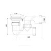Сифон для поддона регулируемый 1 1/2''x40 выпуск с нержавеющей решёткой D=70мм АНИ Пласт E210