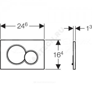 Кнопка для инсталляции Sigma 01 хром Geberit 115.770.21.5