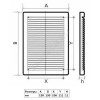 Решётка вентиляционная пластик 217х113 вытяжная АБС Эра 1122С