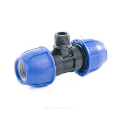 Тройник компрессионный ПЭ НР Дн 32х3/4"х32 Ру16 RTP (РосТурПласт) 11624