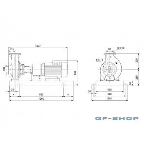 Насос консольный центробежный Grundfos NK 80-160/167 A2-F-A-E-BAQE