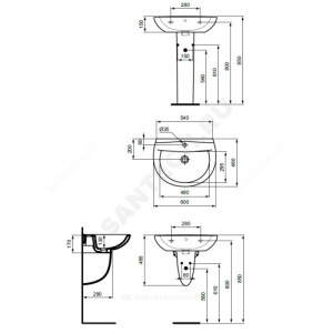 Умывальник подвесной SIRIUS 60 Ideal Standard W413961