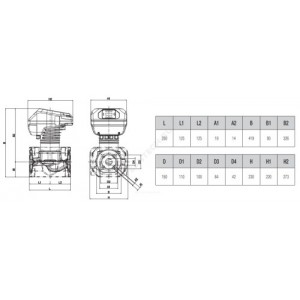 Насос циркуляционный с мокрым ротором EVOPLUS B 180/250.40 SAN M PN16 1x220-240В/50/60 Гц DAB 60151166