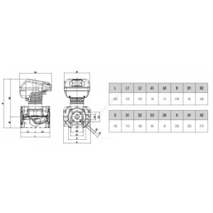 Насос циркуляционный с мокрым ротором EVOPLUS B 150/250.40 SAN M PN16 1x220-240В/50/60 Гц DAB 60151165