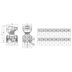 Насос циркуляционный с мокрым ротором EVOPLUS B 180/280.50 SAN M PN16 1x220-240В/50/60 Гц DAB 60151171