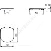 Сиденье для унитаза TEMPO дюропласт с короткой проекцией Ideal Standard T679901