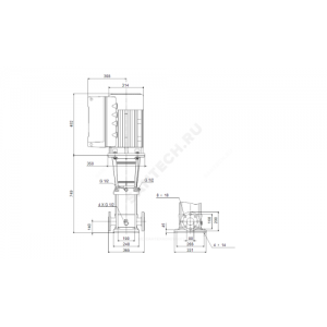 Насос многоступенчатый вертикальный CRE45-2 AN-F-A-E-HQQE PN16 3х380-480В/50 Гц с датчиком перепада давления Grundfos 96123413
