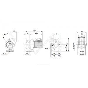 Насос циркуляционный с мокрым ротором UPS 32-60 F PN6/10 1х230-240В/50 Гц Grundfos 96401771