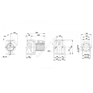 Насос циркуляционный с мокрым ротором UPS 65-60/2 F PN6/10 3х400-415В/50 Гц Grundfos 96402260