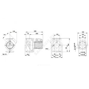 Насос циркуляционный с мокрым ротором UPS 50-60/2 F PN6/10 1х230В/50 Гц Grundfos 96402053