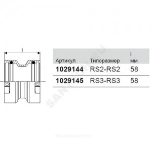 Муфта латунь RS2 RS Uponor 1029144