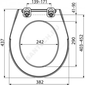Сиденье для унитаза Antibacterial полипропилен Alca Plast A60