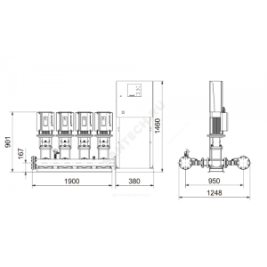 Установка повышения давления Hydro MPC-E 4 CRE32-1 Grundfos 99208295