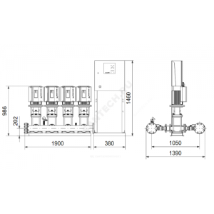 Установка повышения давления Hydro MPC-E 4 CRE45-1-1 Grundfos 99208319