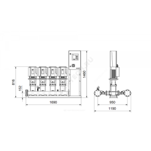 Установка повышения давления Hydro MPC-E 4 CRE15-2 Grundfos 99209245