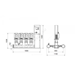 Установка повышения давления Hydro MPC-E 4 CRE15-5 Grundfos 99209284