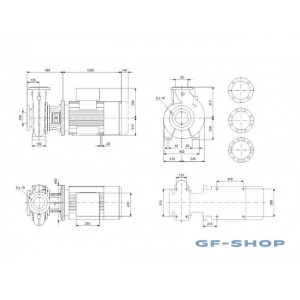 Насос консольно-моноблочный Grundfos NB 80-315/295 A-F2-A-E-BAQE