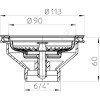 Выпуск для кухонной мойки 3 1/2" с нержавеющей решёткой D=113мм HL HL14/90