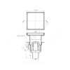 Трап регулируемый Дн 50 с нержавеющей решёткой 150х150мм вертикальный выпуск АНИ Пласт TA5912