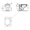 Унитаз подвесной TEMPO белый без сиденья Ideal Standard T331101