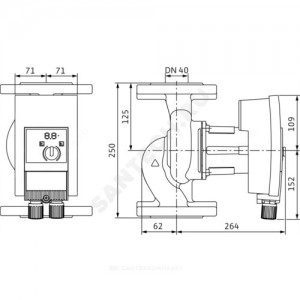 Насос циркуляционный с мокрым ротором YONOS MAXO-Z 40/0,5-12 Wilo 2175543