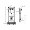 Инсталляция для подвесного унитаза WC1110 с кнопкой смыва WP1110 АНИ Пласт