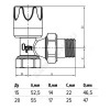 Клапан ручной регулировки для радиатора Ду 20 Ру10 ВР угловой Ogint